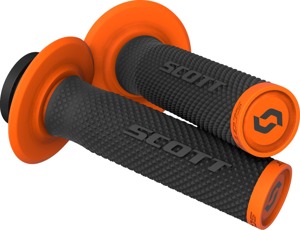 SCOTT SX II Lock-On Grips Black/Orange with Cam Set - Lock-on grips with cam set Black/Orange For many MX bikes