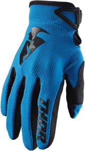 Thor Sector Gloves XL Blue/Black Men's - Lightweight, perforated MX gloves