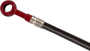 Smoke Lines & Red Banjos Rear Stainless Steel Brake Line - For 88-07 Kawasaki KLR650