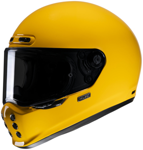 HJC V10 Deep Helmet Yellow X-Small - Retro-inspired full face helmet, Yellow, X-Small