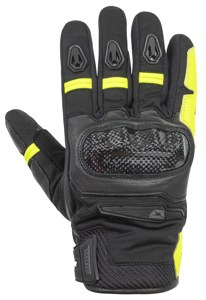 Cortech Super-Sonic WP Gloves Black/Hi-Viz Large - Waterproof motorcycle gloves, Black/Hi-Viz, Large
