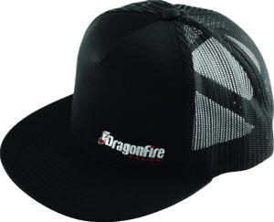 DragonFire Racing Hat Dfr Logo Flatbill Blk Mesh
