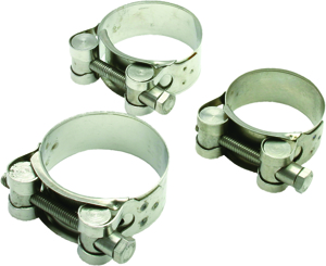 DRC Stainless Exhaust Clamp 40mm-43mm - Heavy duty stainless exhaust clamp