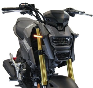 New Rage Cycles Front LED Turn Signals Black Fits 13-20 Honda Grom