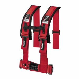 Harness- H-Style- 4-Point- 3in Buckle- Red