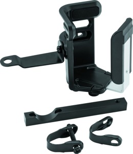 BikeMaster Drink Holder Black 7/8in-1in Handlebar Mount - Adjustable drink holder fits 7/8-1in handlebars