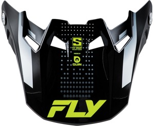 FLY RACING Formula S Visor Black Carbon/Grey/Hi-Vis XL/2X - Replacement visor for Formula S helmet