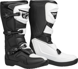 Fly Racing Maverik LT Boot White/Black Size 9 - White/Black off-road boots, size 9
