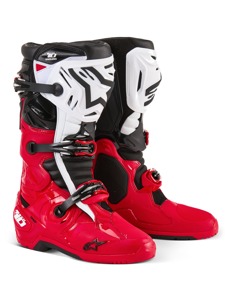 Alpinestars Tech 10 Enduro Boots Red/Black/White US 13 - Premium off-road boots with dual compound sole