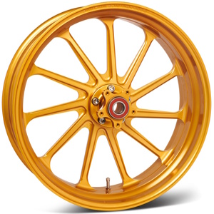 18x5.5 Forged Assault 11 Spoke Front Wheel Gold by Performance Machine