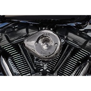 S&S Cycle Lava Stealth Mini Teardrop Air Cleaner Cover Chrome - Chrome Lava Stealth Mini Teardrop air cleaner cover