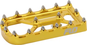 FLO Motorsports Universal Touring Brake Pedal Tip Gold - Gold brake pedal tip for Harley Touring models