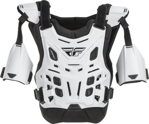 Fly Racing CE Revel XL Roost Guard Offroad White Adult - XL offroad roost guard, white, adult size