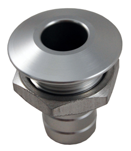 Blowsion Billet Thru-Hull Water Fitting Bilge Pump Outlet Natural - Bilge pump outlet fitting for watercraft