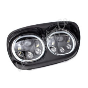 Letric Lighting 5.75" Dual LED Headlight with Halo for Road Glide