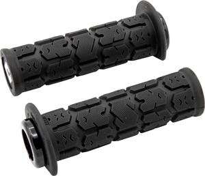 ODI Rogue Lock-On ATV and Watercraft Grips Black 125mm - Rugged lock-on grips for 7/8 inch bars, Black