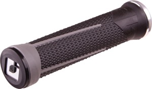 ODI AG1 BMX Grips Black/Graphite/Silver 135mm - Lock-on BMX grips in Black/Graphite/Silver, 135mm