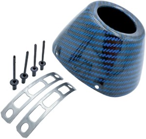 FMF Factory 4.1 Carbon End Cap Blue Carbon - Blue carbon end cap for FMF Factory 4.1 exhaust