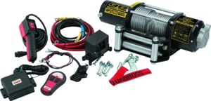 QuadBoss 5000Lb Winch with Wire Cable and Roller Fairlead