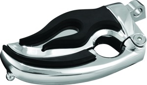 Kuryakyn Flamin Switchblade Footpegs Chrome with Male Mount Adapter