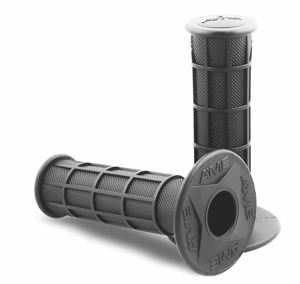 Motorcycle Grips Full Waffle Gray