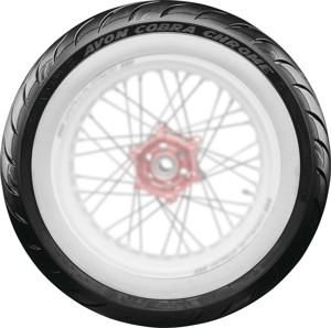 Whitewall Cobra Chrome AV91 Front Tire 150/80R16