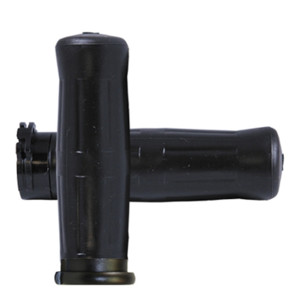 Old School Grips - Coke Bottle Black - For 1" Dual Cable H-D Throttles