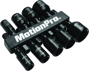 Motion Pro Magnetic Nut Driver Set Metric 9 Pc Black