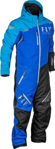 Fly Racing Cobalt Shell Monosuit Blue/Grey Large - Weatherproof monosuit for snow riding