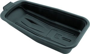 BikeMaster 2 Liter Fluid Drain Pan - Low profile 2L fluid pan for shop or garage