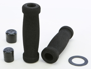 EMGO Foam Grips Street 7/8 x 5in Black - Black foam grips, 7/8in x 5in