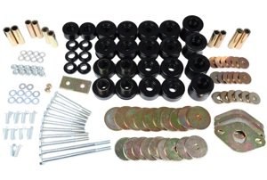 Body Mount Set w/ Hardware - Black Fits 91-97 Toyota Land Cruiser FJ80