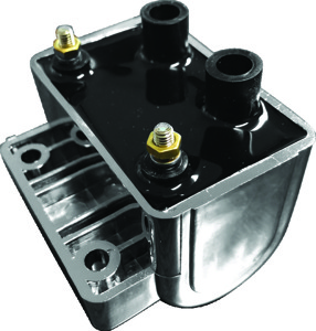 TwinPower Ignition Coil Chrome 5 Ohm For 65-79 Big Twin and XL - Original ignition coil chrome For 65-79 Big Twin, XL