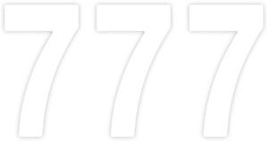Factory Effex 4" Pro Numbers White #7 Pack of 3