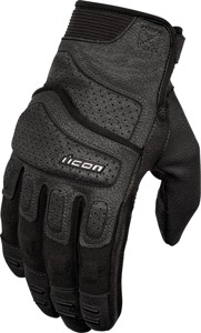 ICON Women's Superduty3 Gloves Black XS - Street and motocross gloves for women, Black, XS