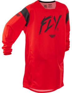 Fly Racing Youth Kinetic Stoke Jersey Red/Black Large - Youth Large Red/Black offroad jersey