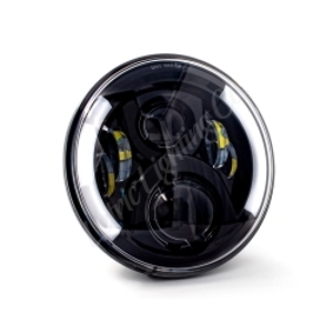 Letric Lighting 7" LED Deluxe Headlight w/ Turn Signals - Black