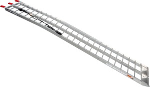 Fire Power Curved Aluminum Loading Ramp 88in x 12in One Piece - 88in x 12in aluminum ramp, 500lb capacity, universal fit