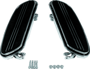 Bikers Choice Chrome Extended Floorboard Kit For 86-Up FLH FLT - Chrome extended floorboards For 86-Up FLH FLT