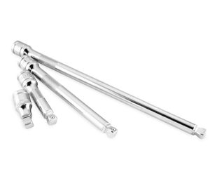 BikeMaster 4-Piece 3/8" Wobble Extension Bar Set Chrome Steel