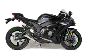 Brock's Alien Head 2 Polished 3/4 Slip-On Exhaust Silver Fits Kawasaki ZX10R
