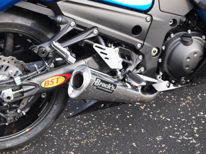 Brock's Alien Head 2 Polished Full Exhaust Silver Fits Kawasaki ZX14R