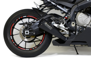 Brock's Alien Head 2 Black Full Exhaust Fits 15-18 BMW S1000RR