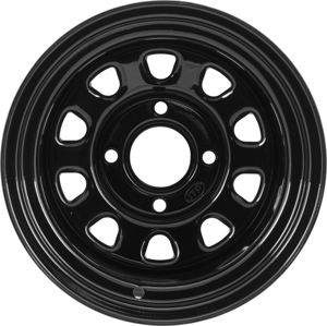 DELTA WHEEL BLACK FRONT 12X7 4+3 4/137