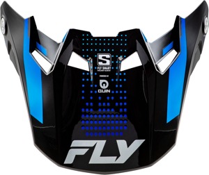 Fly Racing Formula S Visor Black Carbon/Blue M/L - Replacement visor for Fly Racing Formula S helmet