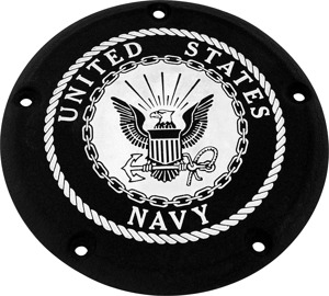 Custom Engraving 6in M8 Softail Derby Cover Navy Black For Harley 2018-2022