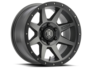 ICON Rebound 17x8.5 Titanium Wheel 6x135 6mm Offset - Titanium alloy wheel, 6x135 bolt pattern, 6mm offset