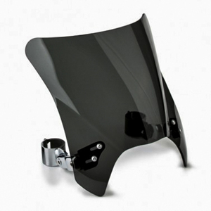 Dark Smoke Mohawk Windshield w/ Chrome Mounts Fits 44-51mm O.D. Forks - For 02-17 Honda HD