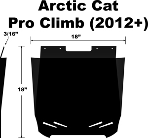 PDP Snow Flap Arctic Cat ProClimb/M/HCR 2012+ Replacement - Fits Arctic Cat ProClimb/M/HCR 2012 and newer