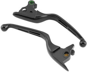 Biker's Choice Dual Slotted Black Lever Set